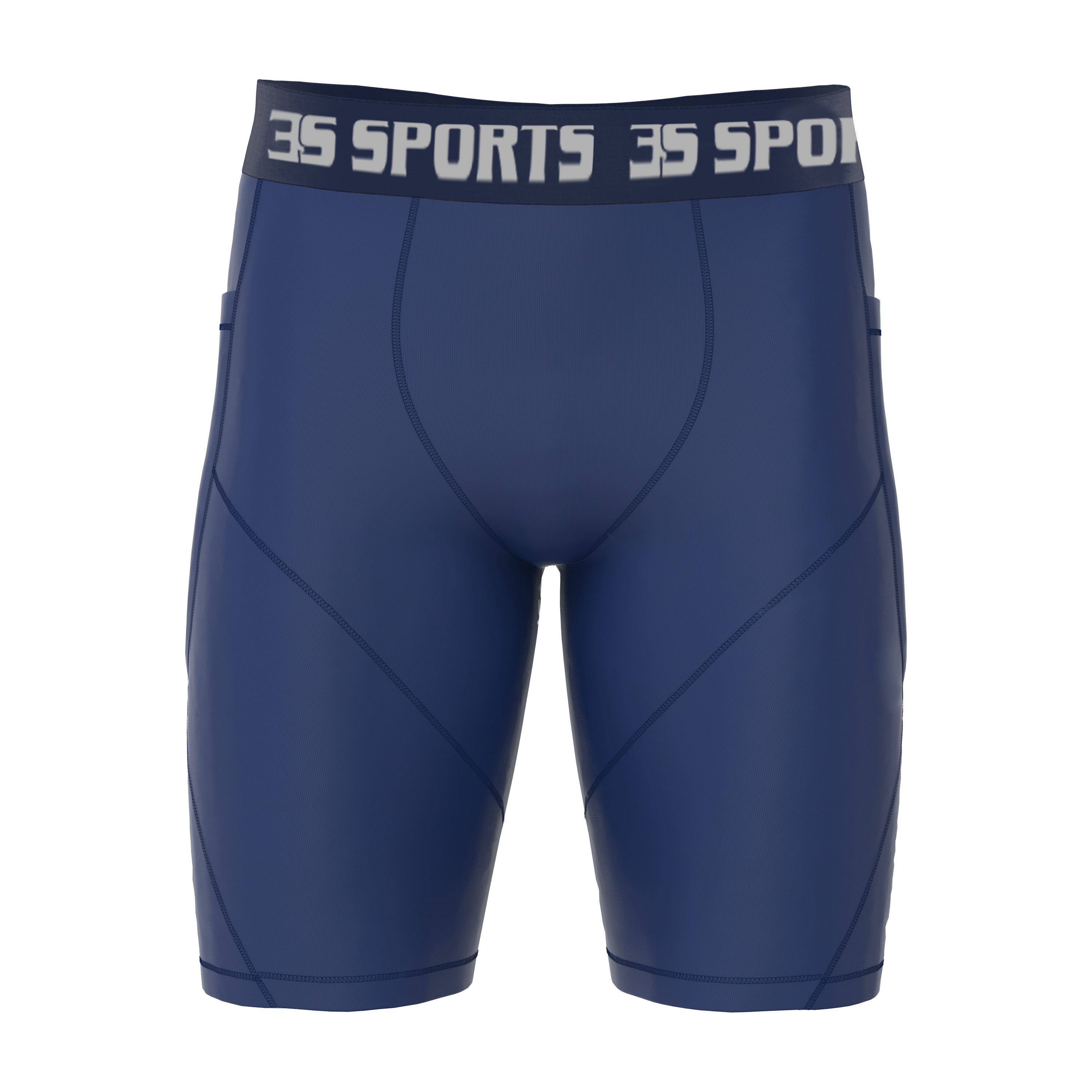 Gym Fitness Compression Wear #Compression Short_Navy_04